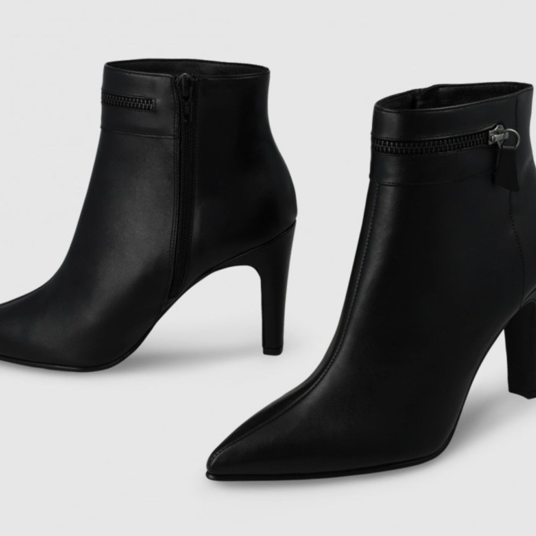 Lodi ROMISU Black Leather Ankle Boots