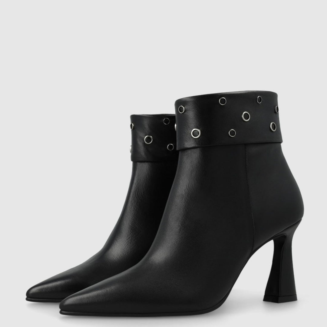 Lodi ROSIRE Black Leather Ankle Boots