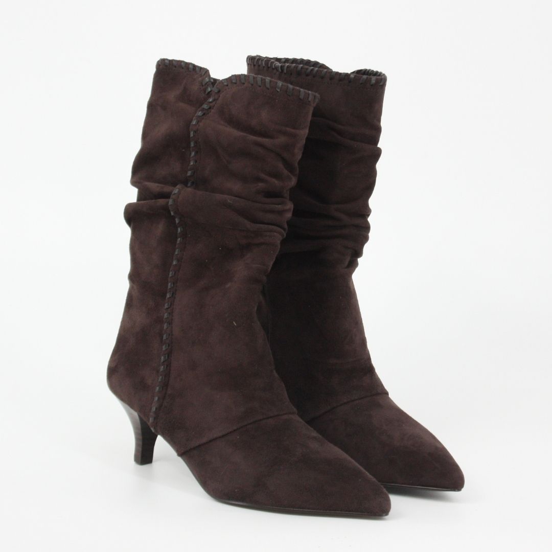 Lodi A-KILEA Brown Suede Midi Boots