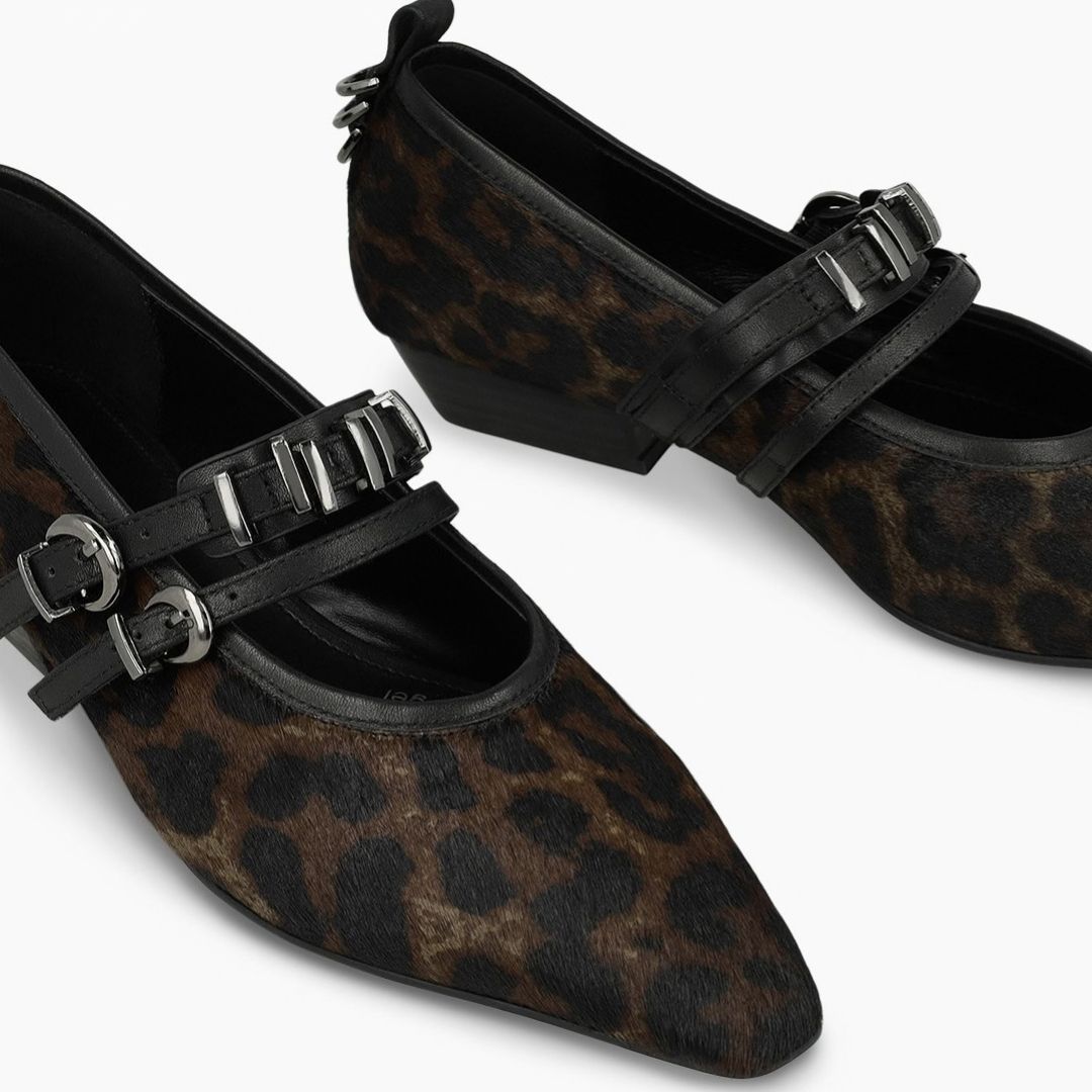 Lodi ELENA Animal Print Court Shoes