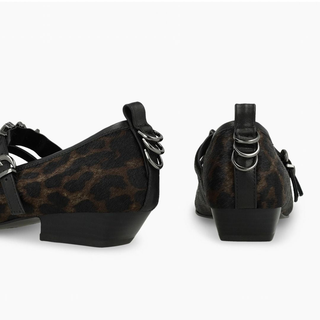 Lodi ELENA Animal Print Court Shoes