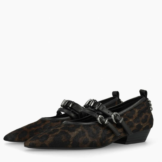 Lodi ELENA Animal Print Court Shoes