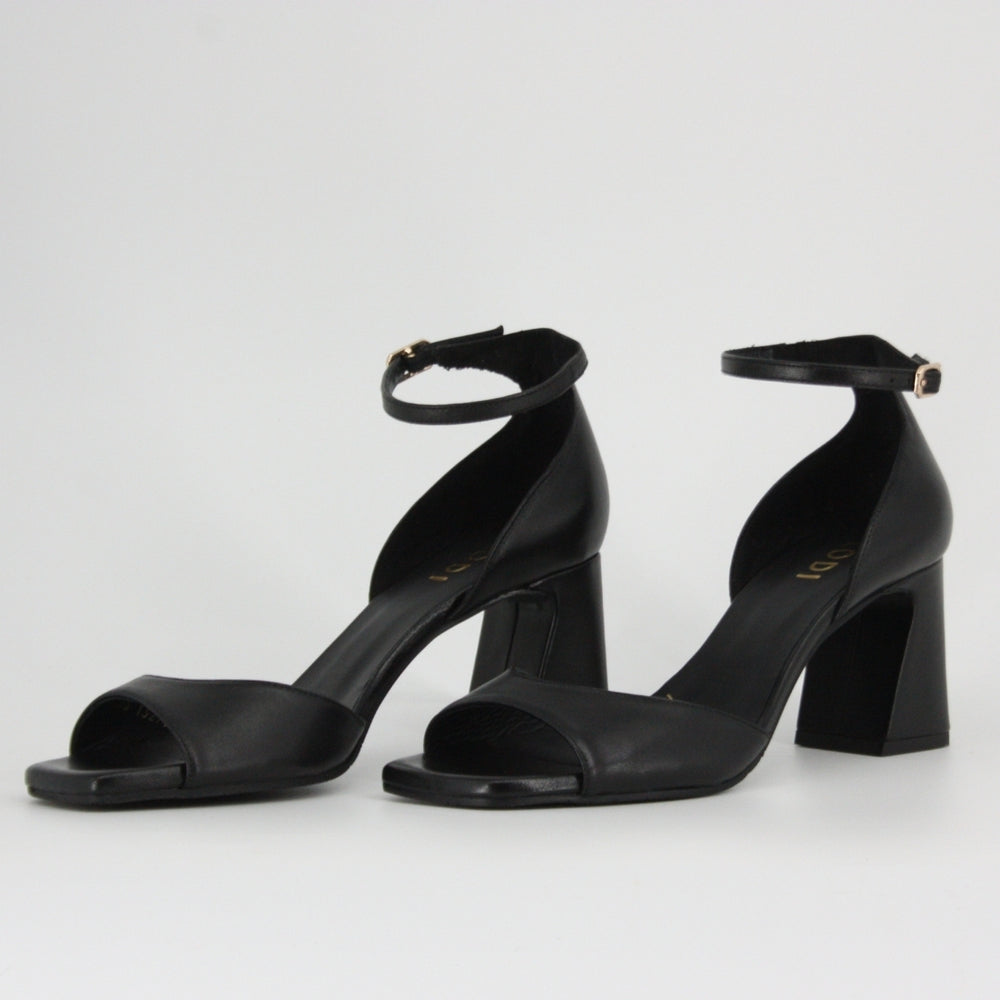 Lodi BONDO Black Leather Sandals