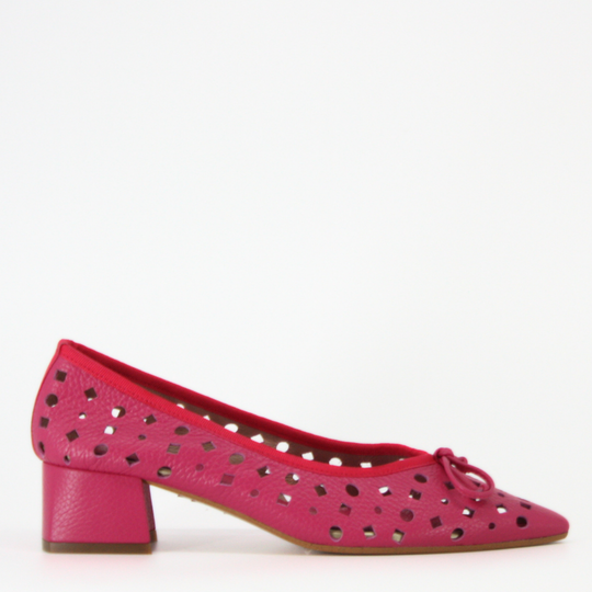 Lodi DUNJA Pink Leather Court Shoes