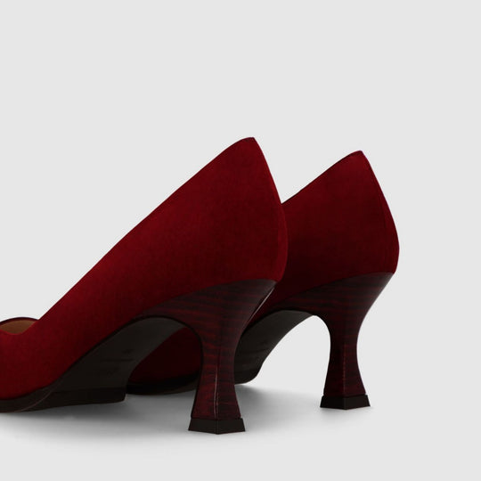 Lodi JOSITE Burgandy Heeled Court Shoes