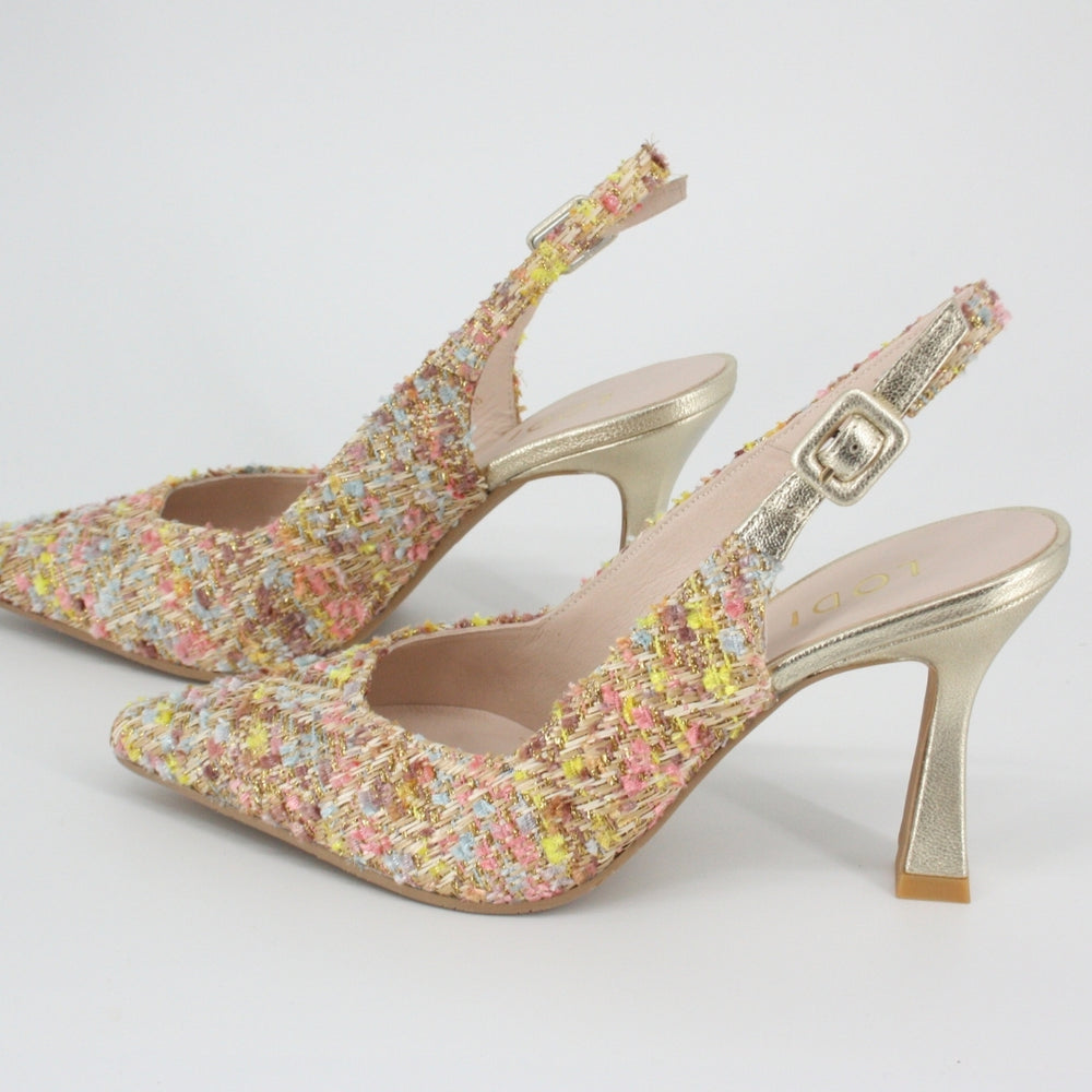 Lodi MIESTA Beige Slingback Court Shoes