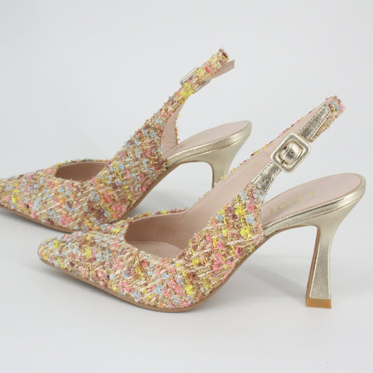 Lodi MIESTA Beige Slingback Court Shoes