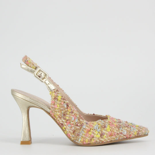 Lodi MIESTA Beige Slingback Court Shoes