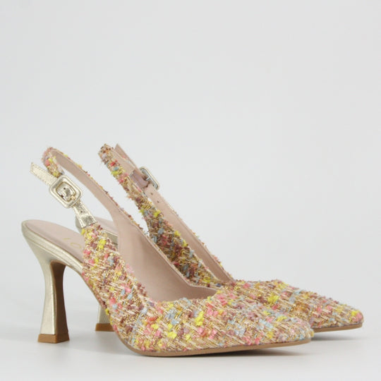 Lodi MIESTA Beige Slingback Court Shoes