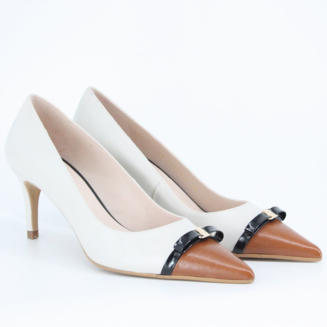 Lodi NANEL Beige Leather Pumps