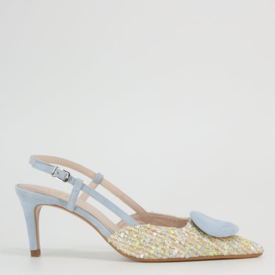 Lodi NIVIS Blue Slingback Court Shoes