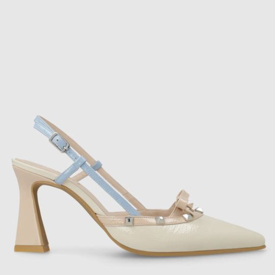 Lodi RAMUSIR Beige Slingback Pumps