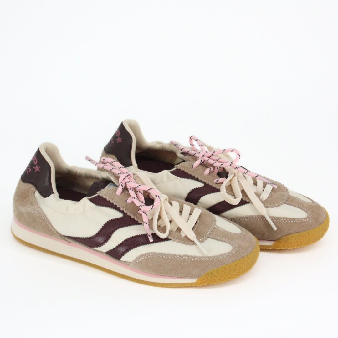 MRP.Star PURE Cream & Burgundy Trainers