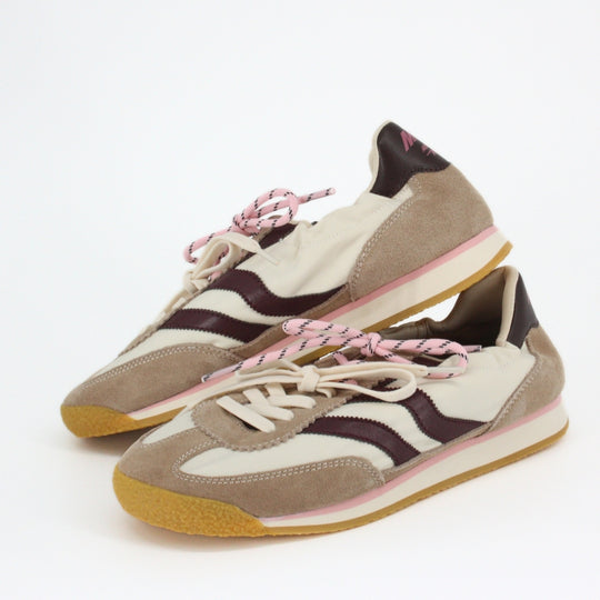 MRP.Star PURE Cream & Burgundy Trainers
