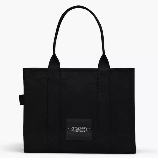 Marc Jacobs Black Large Canvas Tote Bag