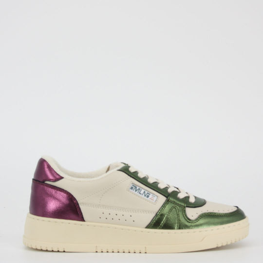 Méliné DB70 Green & Burgundy Metallic Trainers