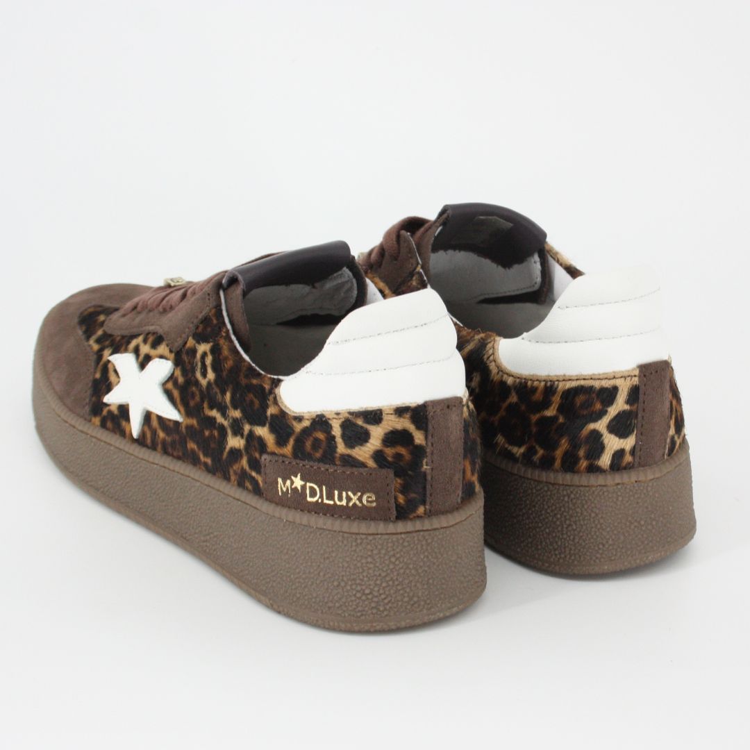 Méliné AMBRA Leopard Suede Trainers