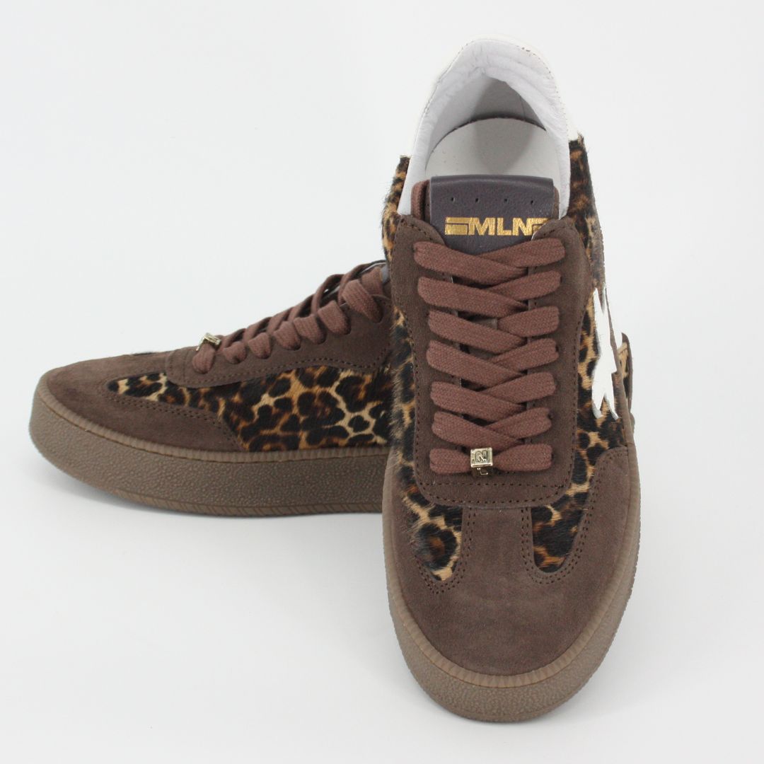 Méliné AMBRA Leopard Suede Trainers