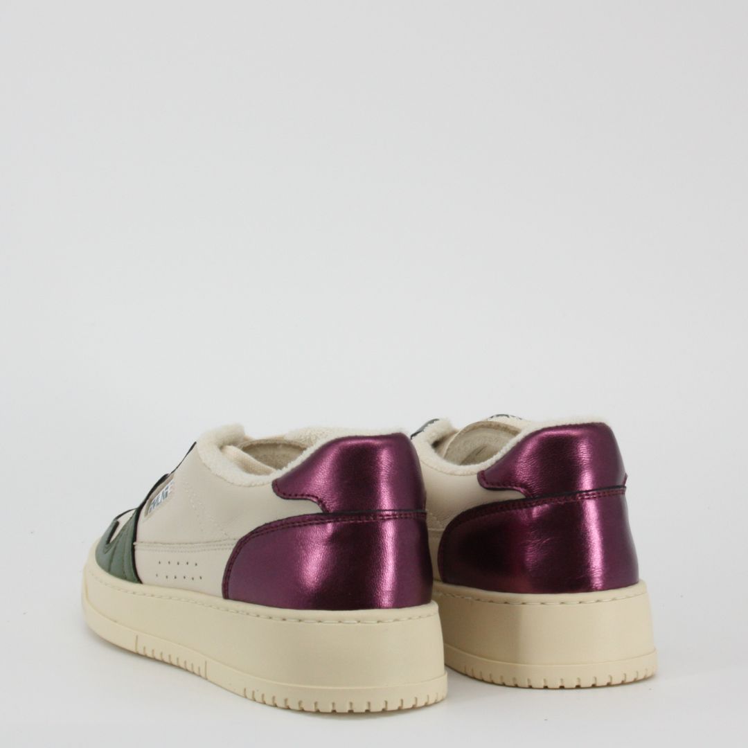 Méliné DB70 Green & Burgundy Metallic Trainers