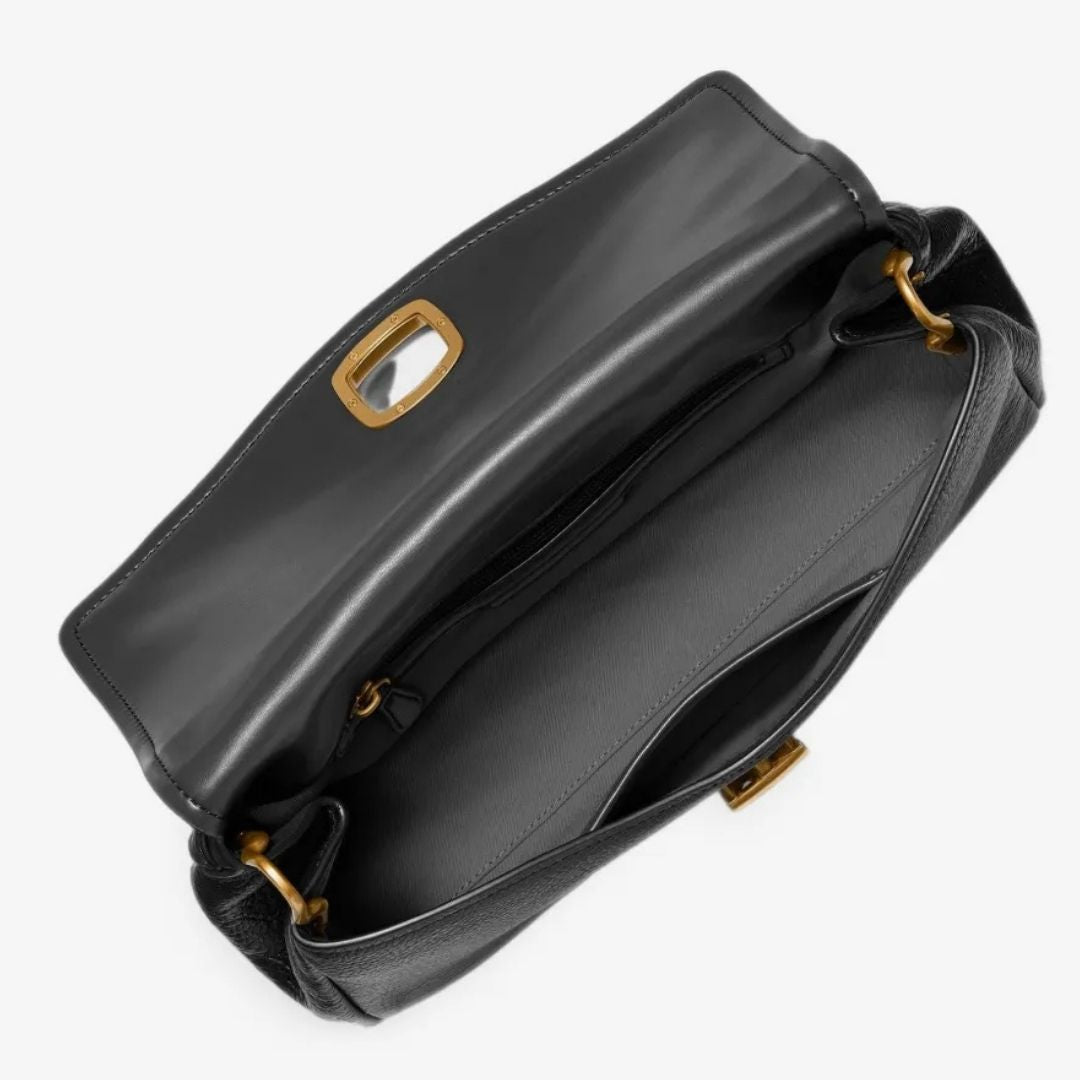 Michael Kors BRYANT Large Black Leather Convertible Shoulder Bag