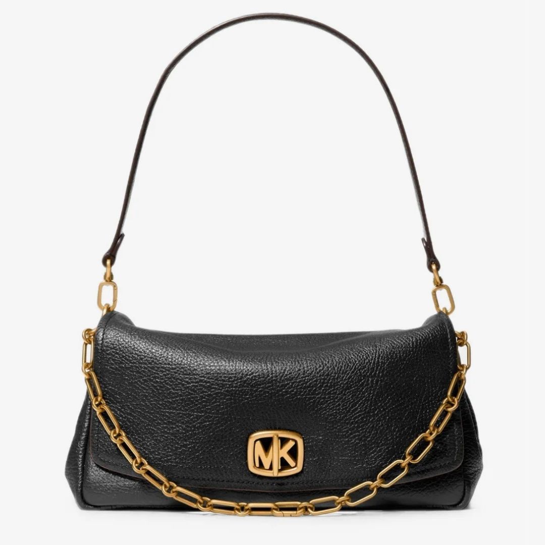 Michael Kors BRYANT Large Black Leather Convertible Shoulder Bag