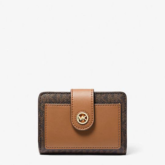 Michael Kors CHARM Signature Brown Wallet