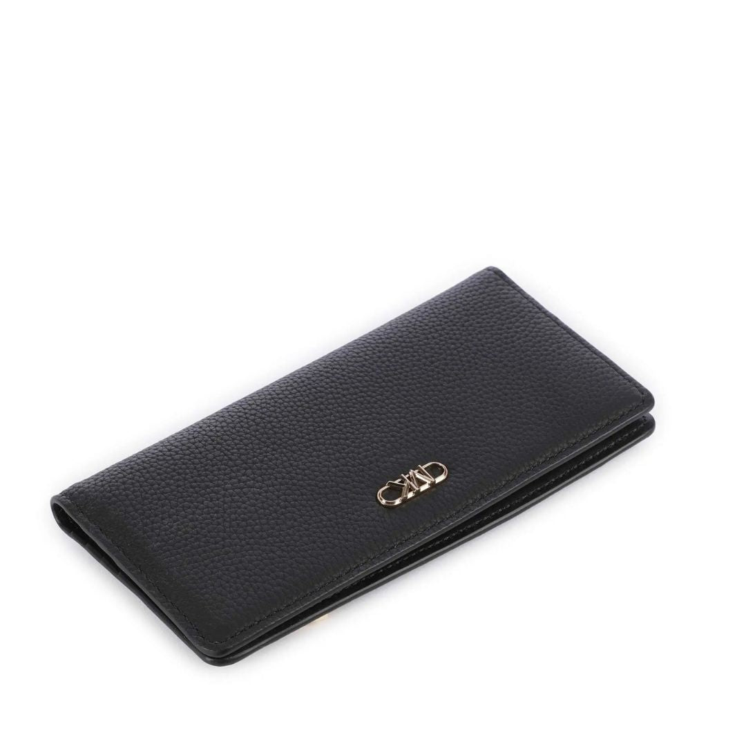 Michael Kors EMPIRE Pebbled Leather Medium Black Wallet