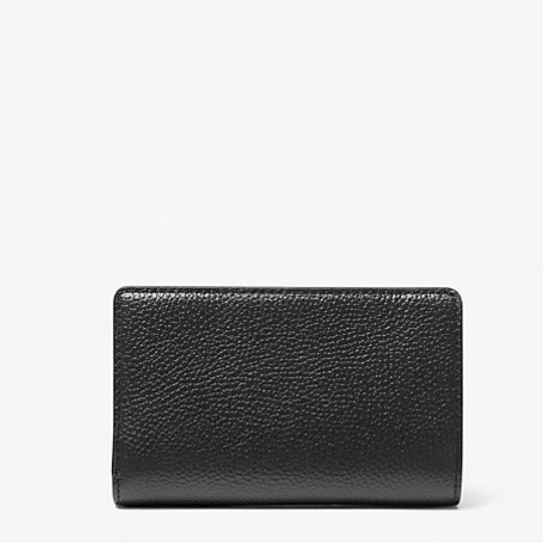 Michael Kors EMPIRE Pebbled Leather Medium Black Wallet