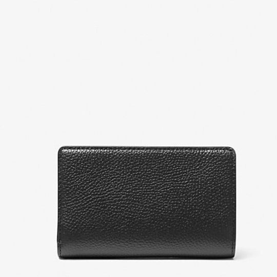 Michael Kors EMPIRE Pebbled Leather Medium Black Wallet