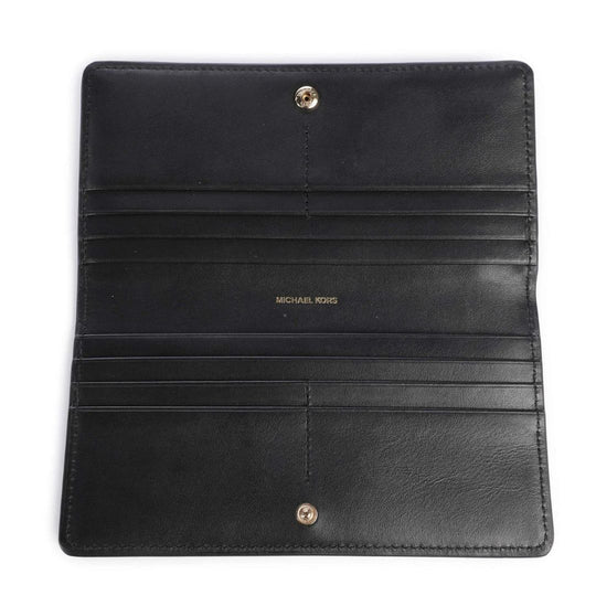 Michael Kors EMPIRE Pebbled Leather Medium Black Wallet