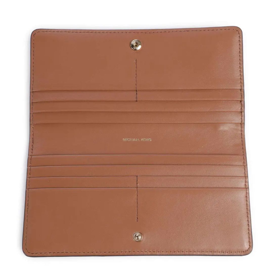 Michael Kors EMPIRE Pebbled Leather Medium Luggage Wallet