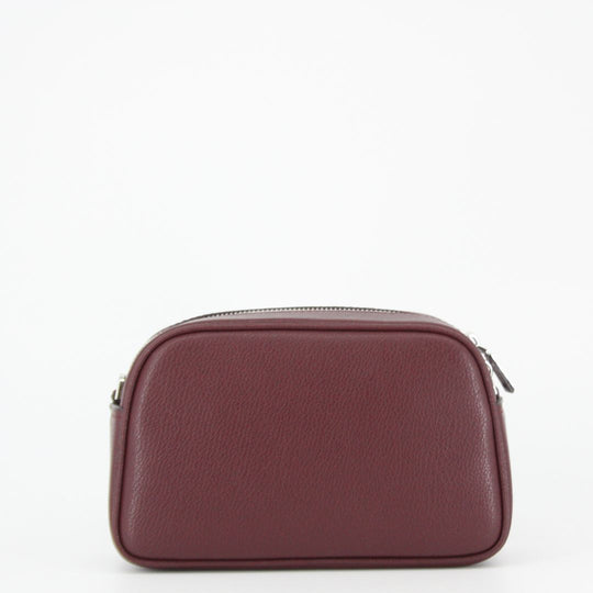 Michael Kors JET SET Burgundy Leather Camera Crossbody Bag