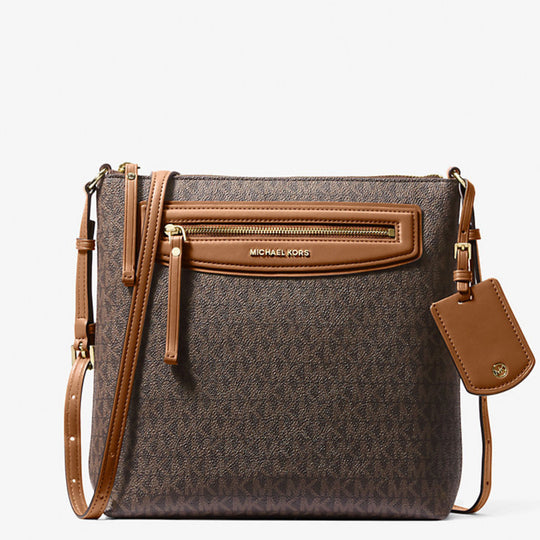 Duża czekoladowa torba Michael Kors HAMILTON MODERNE