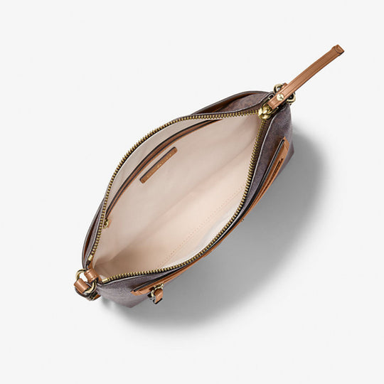 Duża czekoladowa torba Michael Kors HAMILTON MODERNE