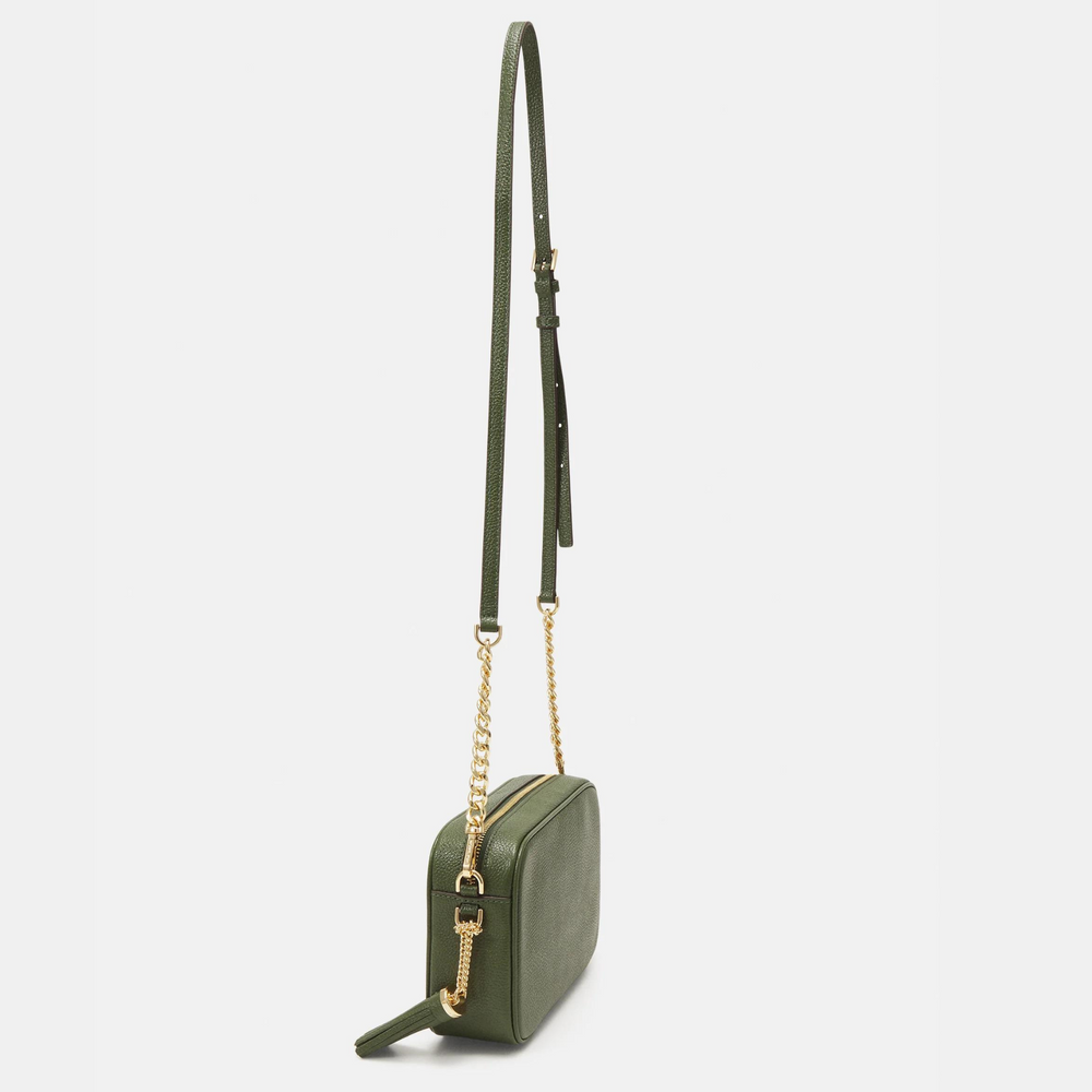 Michael Kors JET SET Green Camera Crossbody Handbag