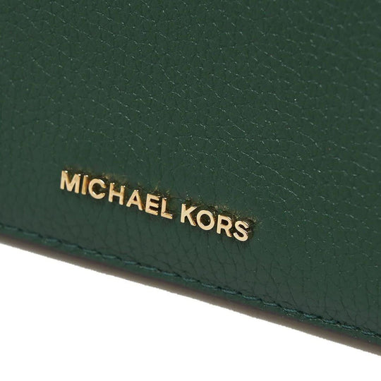 Michael Kors JET SET Medium Green Pebbled Leather Crossbody Bag