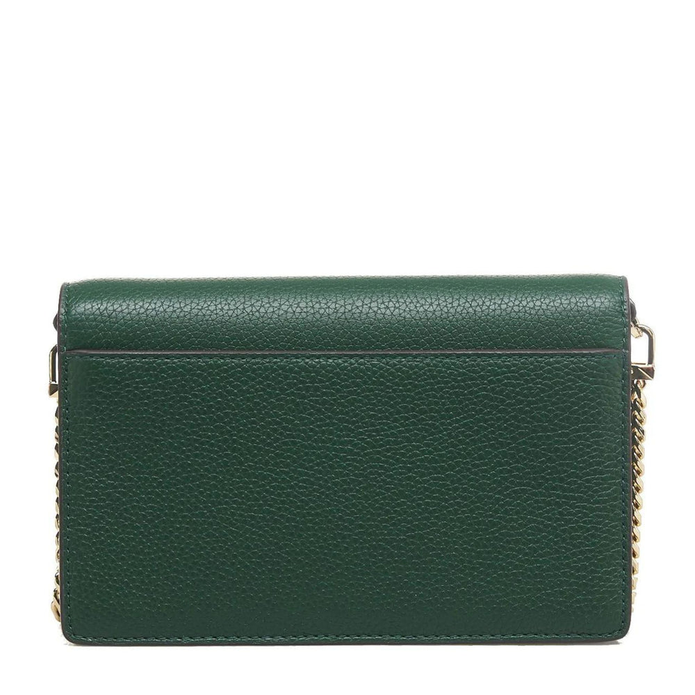 Michael Kors JET SET Medium Green Pebbled Leather Crossbody Bag