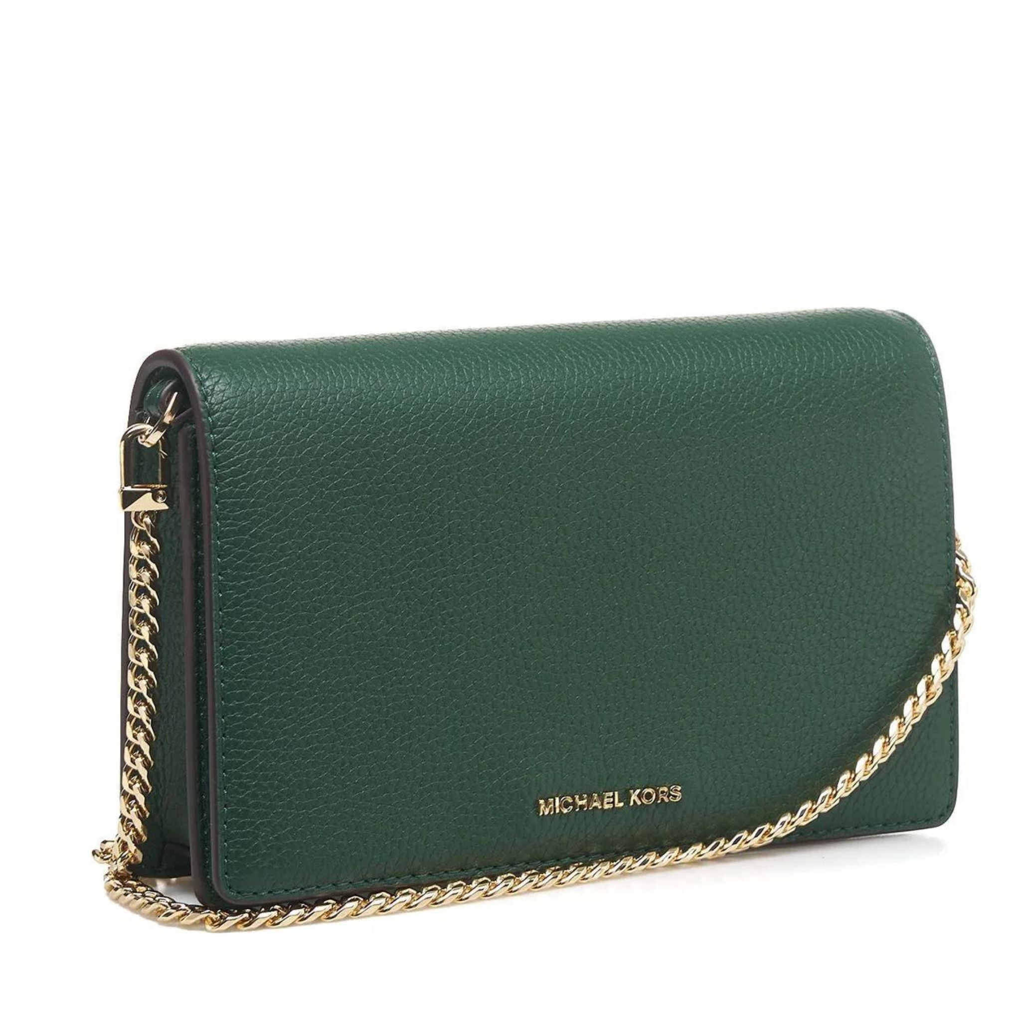 Michael Kors JET SET Medium Green Pebbled Leather Crossbody Bag Gerry McGuire s