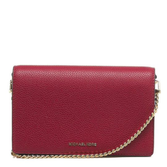 Michael Kors JET SET Medium Red Pebbled Leather Crossbody Bag