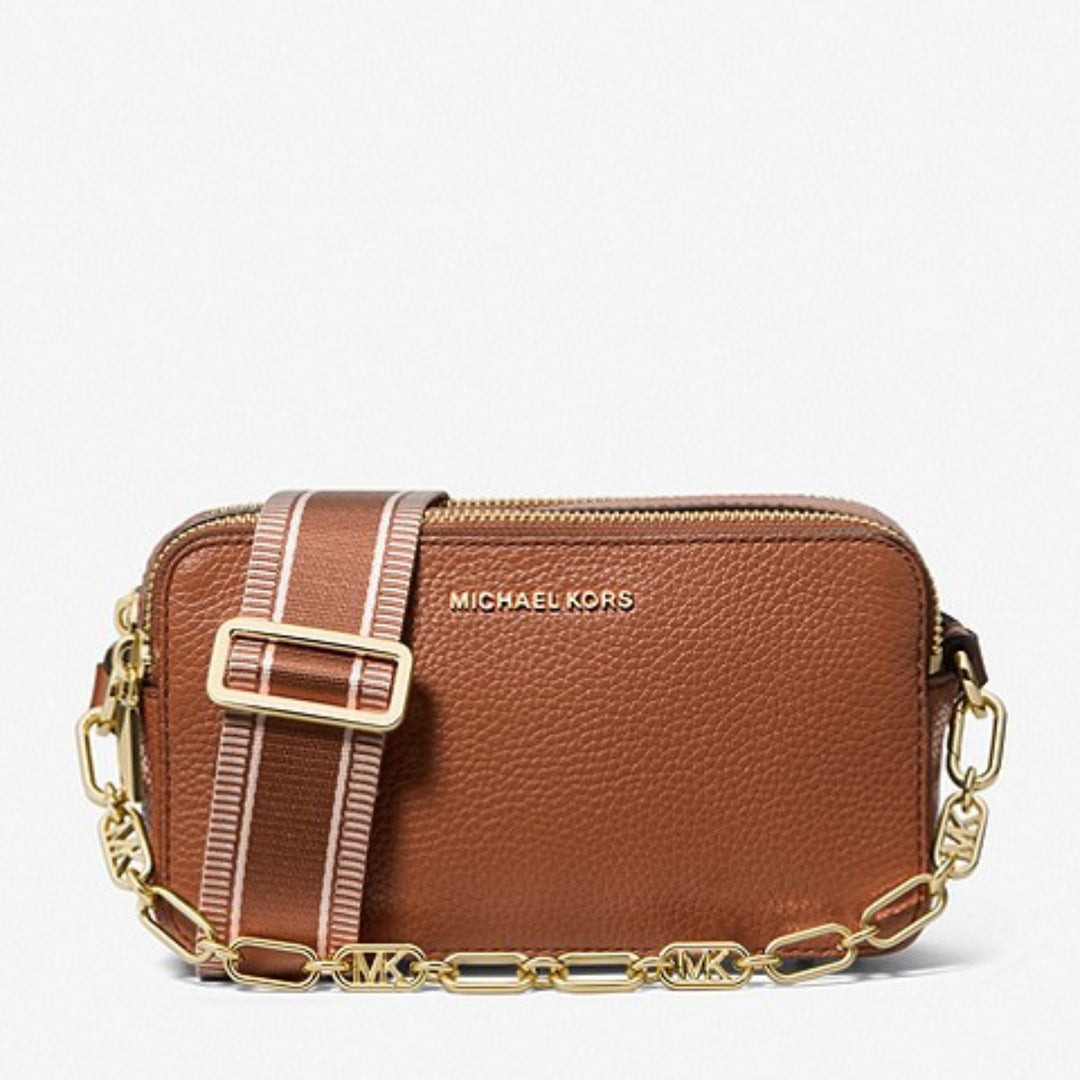 Jet Set Small Pebbled Leather Double-Zip Camera Bag