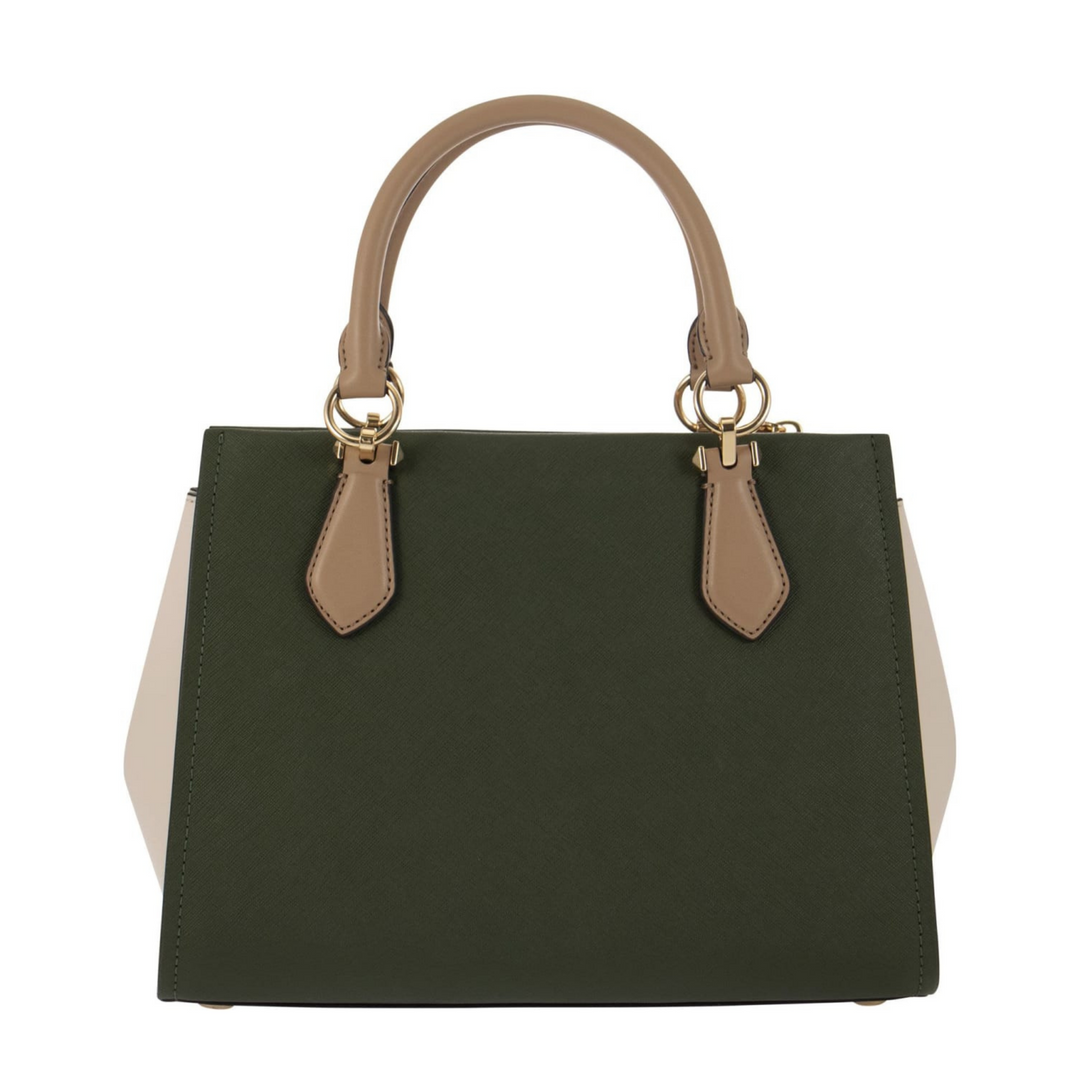 Michael Kors MARILYN Handbag in Camel Green And Cream Crossbody