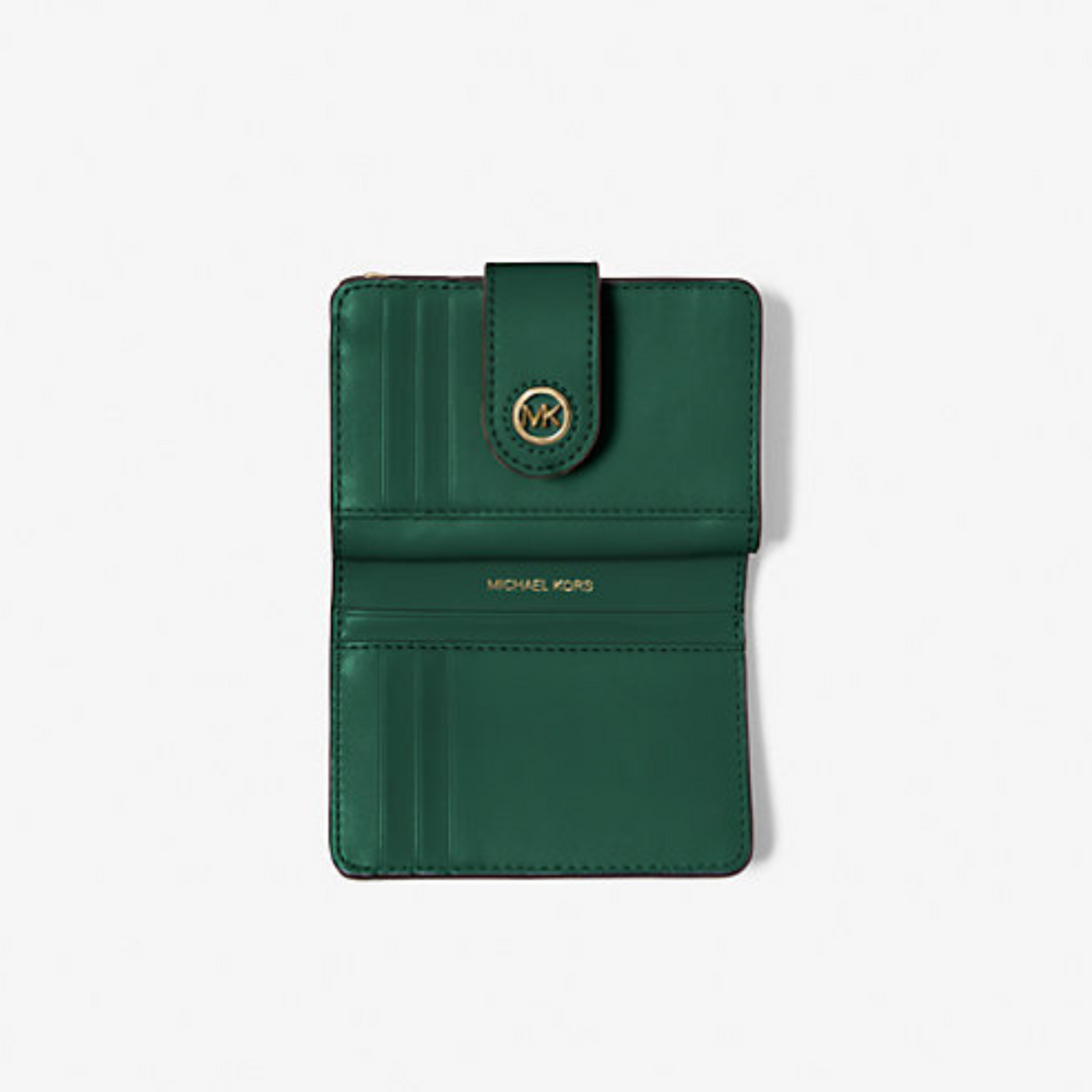 Michael Kors MERCER Small Green Leather Wallet