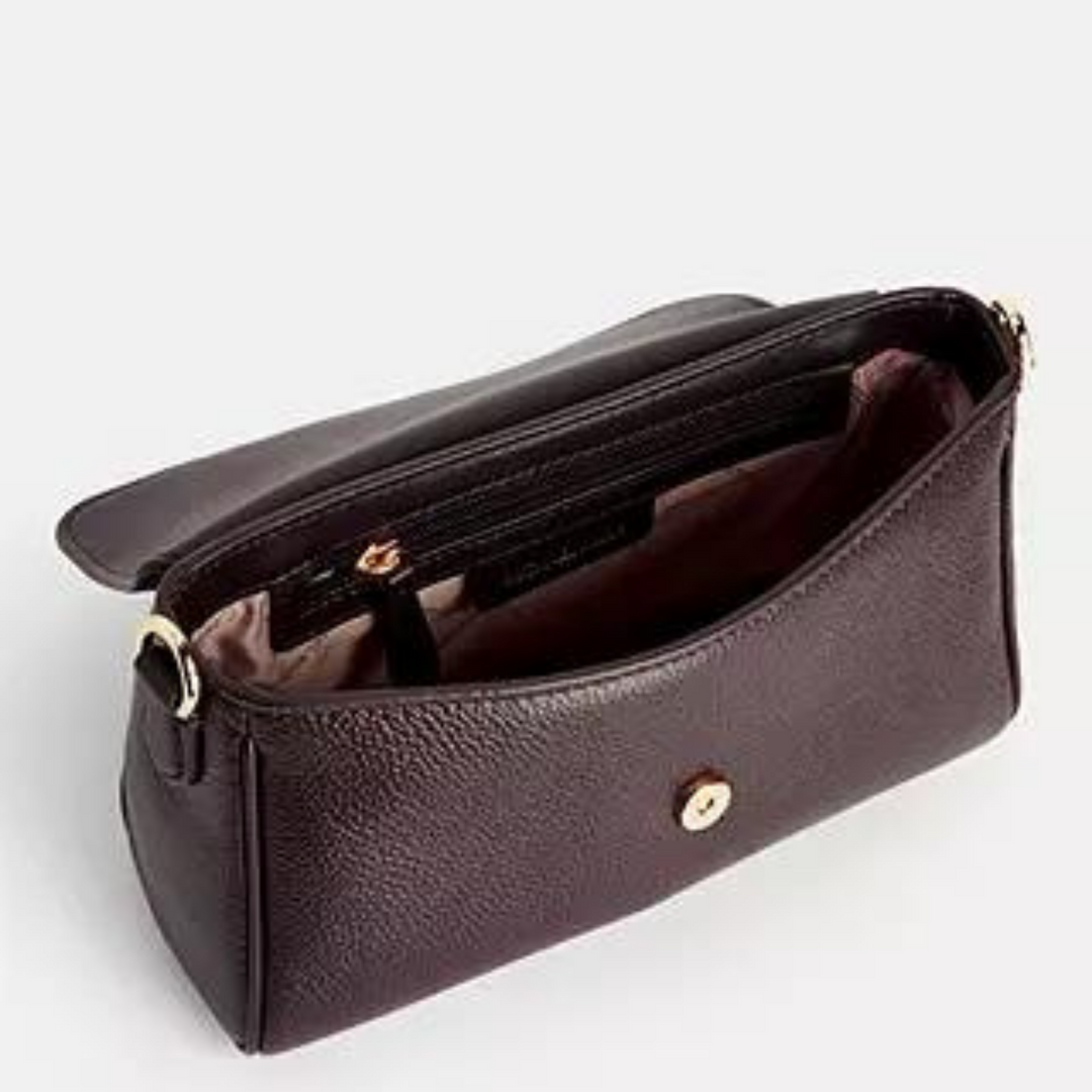 Michael Kors FLEUR Chocolate Shoulder Crossbody Handbag