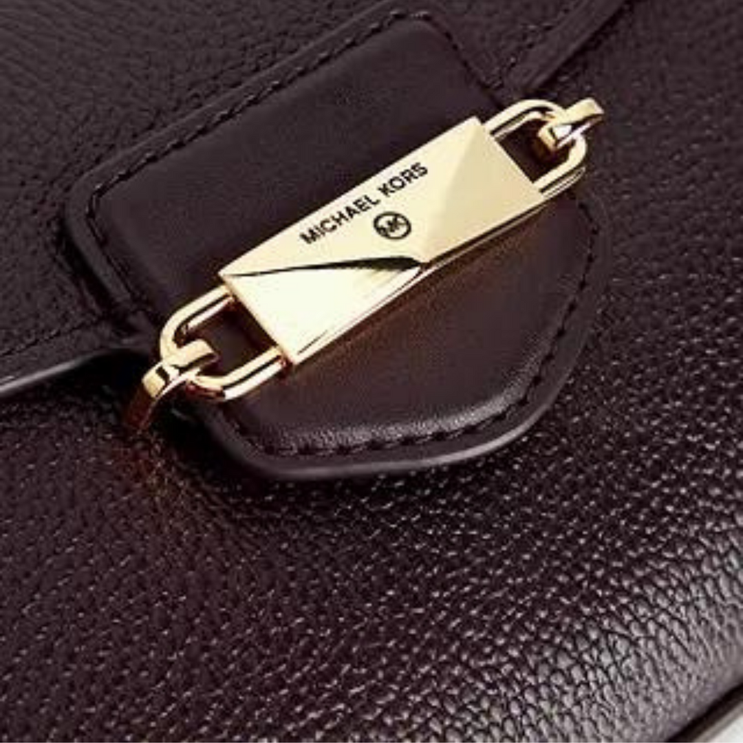 Michael Kors FLEUR Chocolate Shoulder Crossbody Handbag