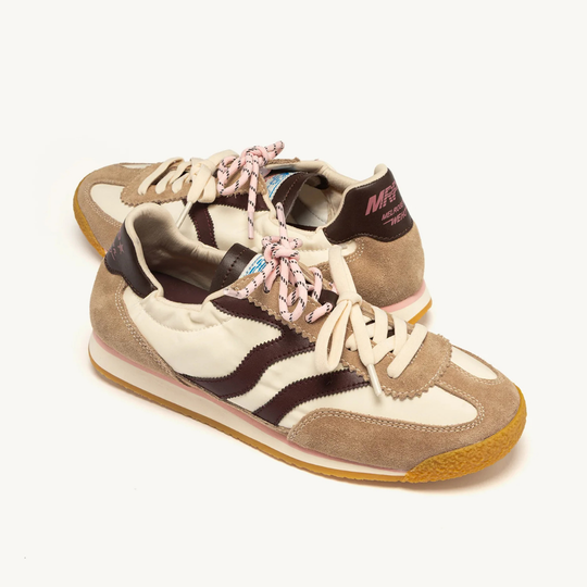 MRP.Star PURE Cream & Burgundy Trainers