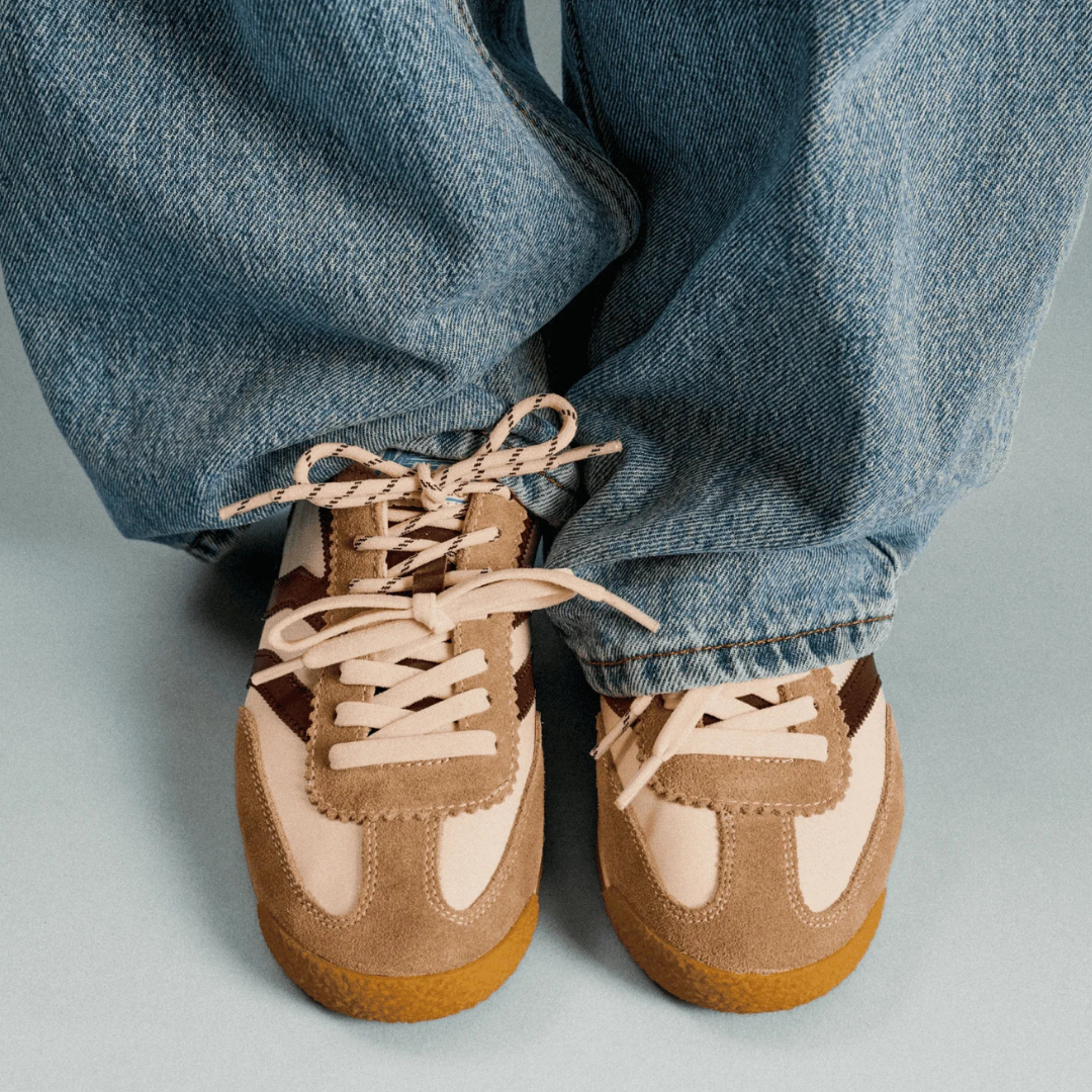 MRP.Star PURE Cream & Burgundy Trainers