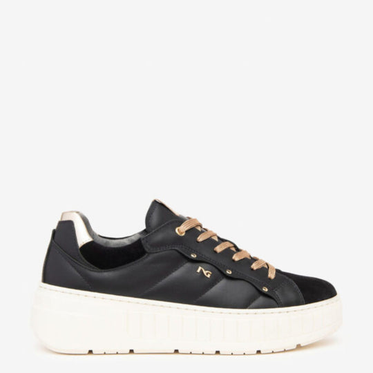 Nero Giardini BOBBI Black Leather Trainers