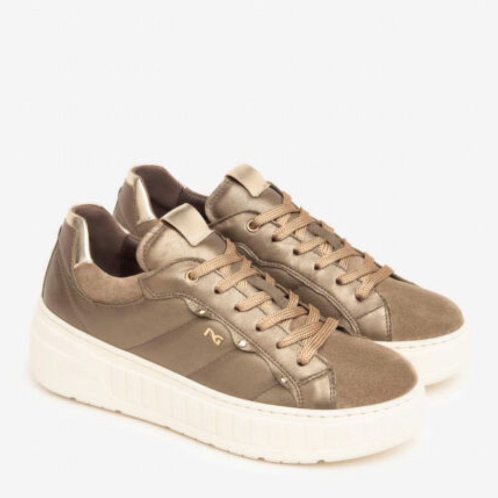 Nero Giardini BOBBI Bronze Leather Trainers