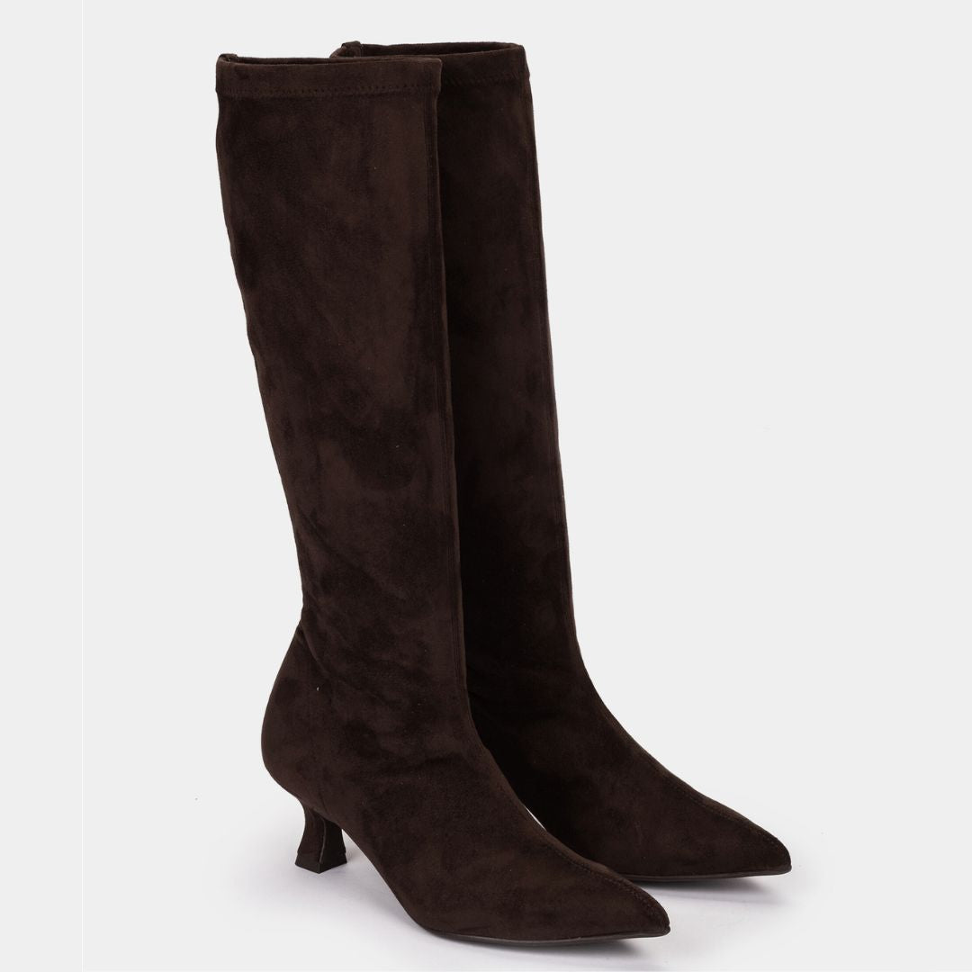 Pedro Miralles NIAMH Chocolate Knee Suede High Boots