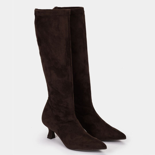 Pedro Miralles NIAMH Chocolate Knee Suede High Boots